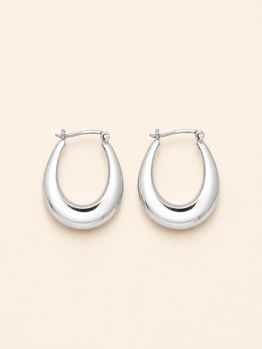 Handmade Silver Hoop Earrings