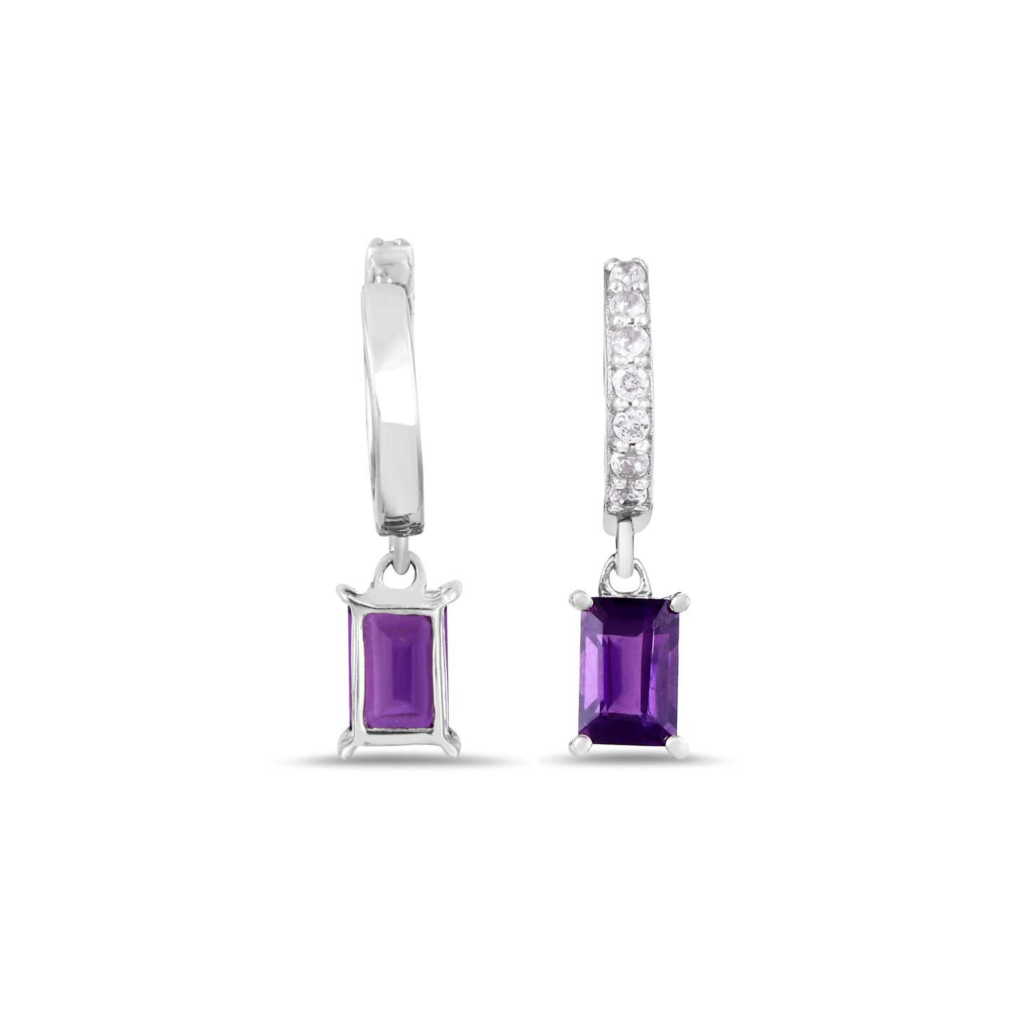 Amethyst sliver Drop Earring2