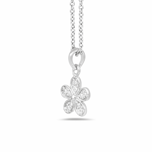 Diamond flower pendant1