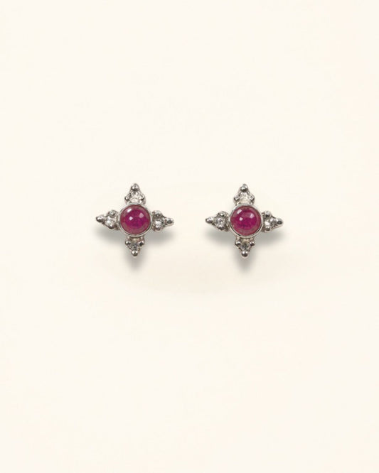 Handmade Pink Tourmaline Studs