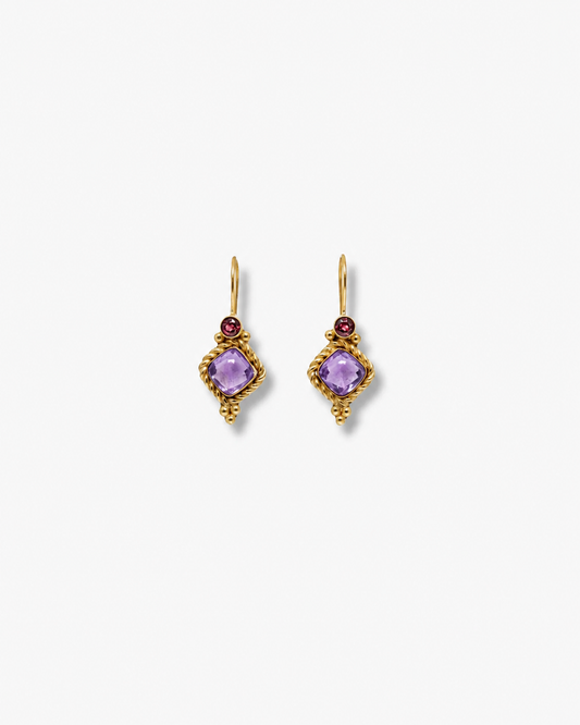 Handmade Amethyst Gemstone Earrings