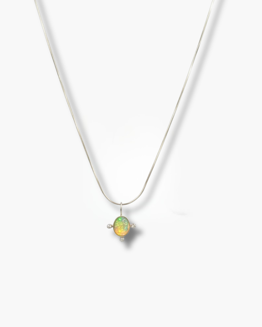 Handmade Ethiopian Opal Pendant