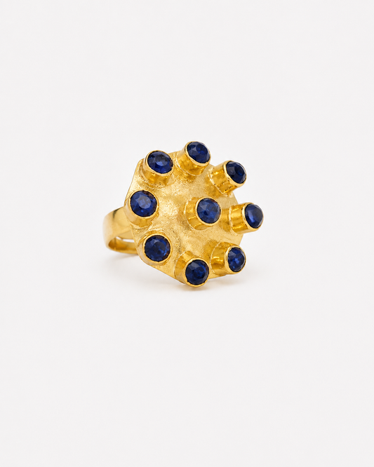 Handmade Nautral Sodailte gemstone ring