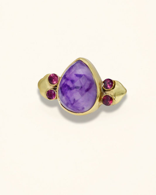 Handmade Amethyst cocktail ring