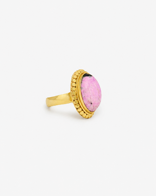 Handmade Pink Rhodonite Ring