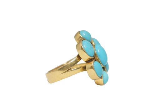 Handmade Turquoise Cabochon Ring