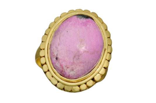 Handmade pink rhodonite Ring2