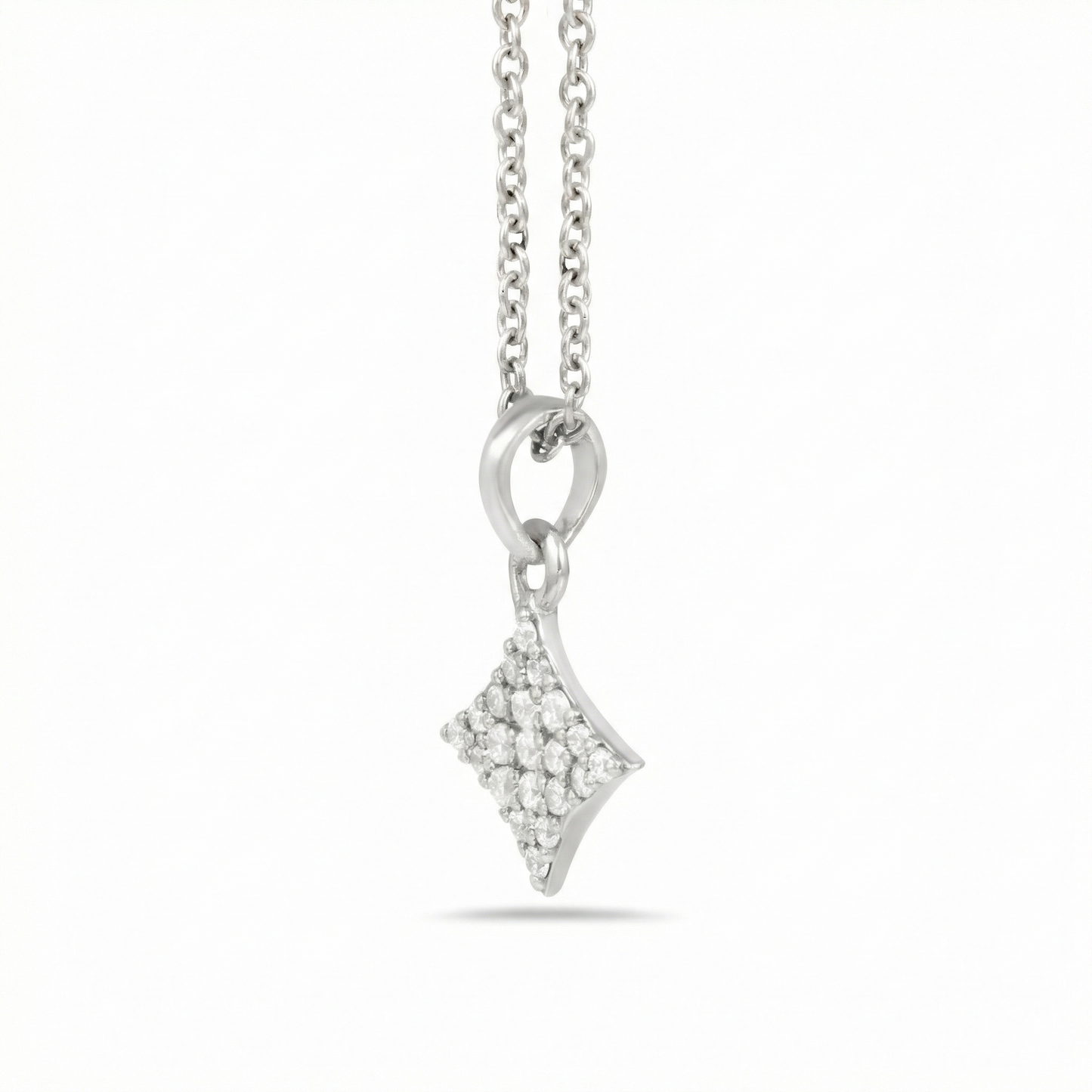 Pave Set Dainty Sliver Star Pendant3.1
