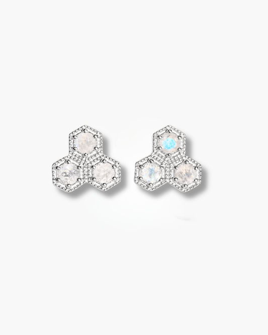 Silver Handmade Honeycomb Stud (Small)