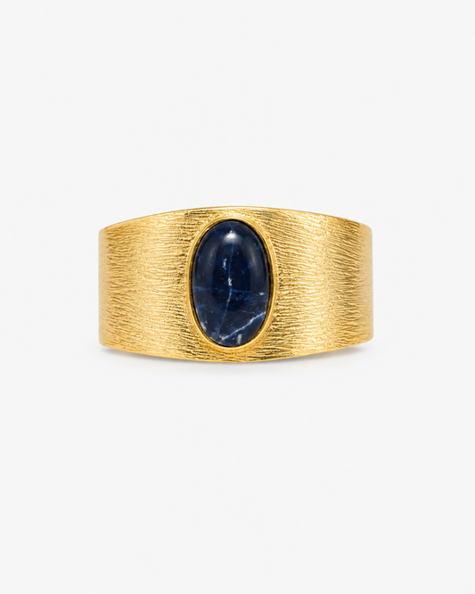 Handmade Textured Sodolite Cuff