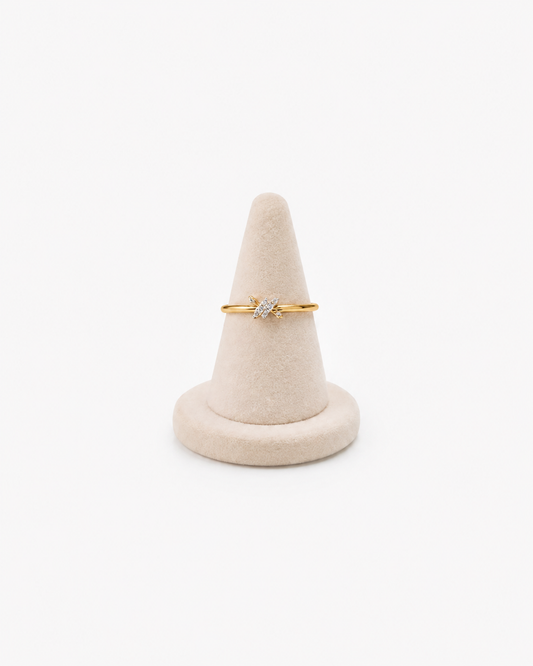 Silver Moissanite Knot Ring