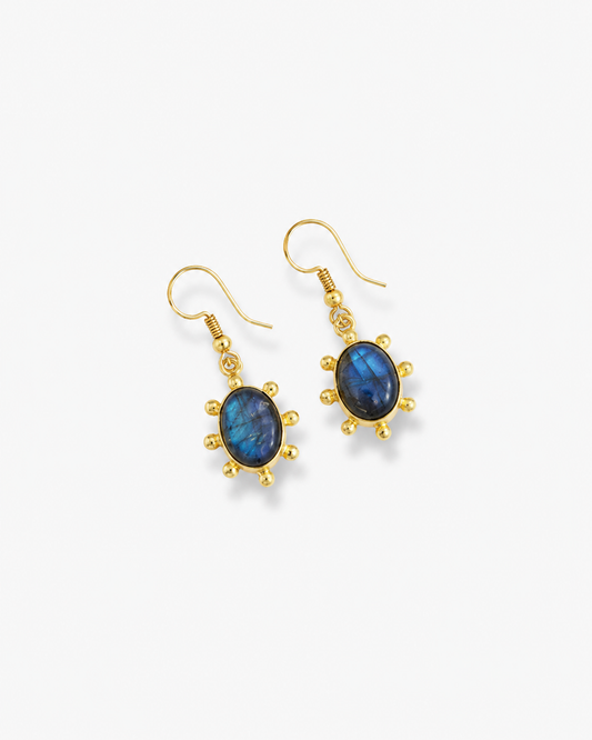 Handmade Labradorite Rava Drop Earring