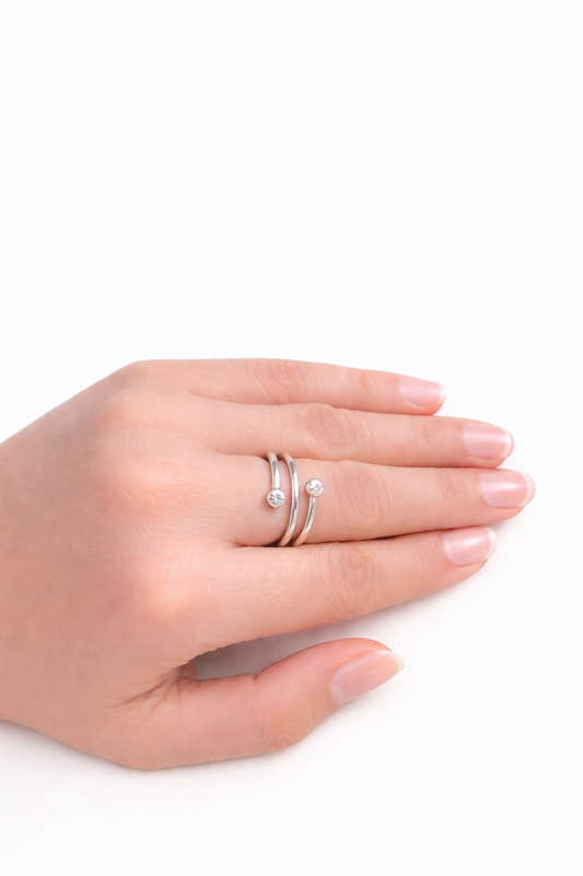 925 silver coil ring