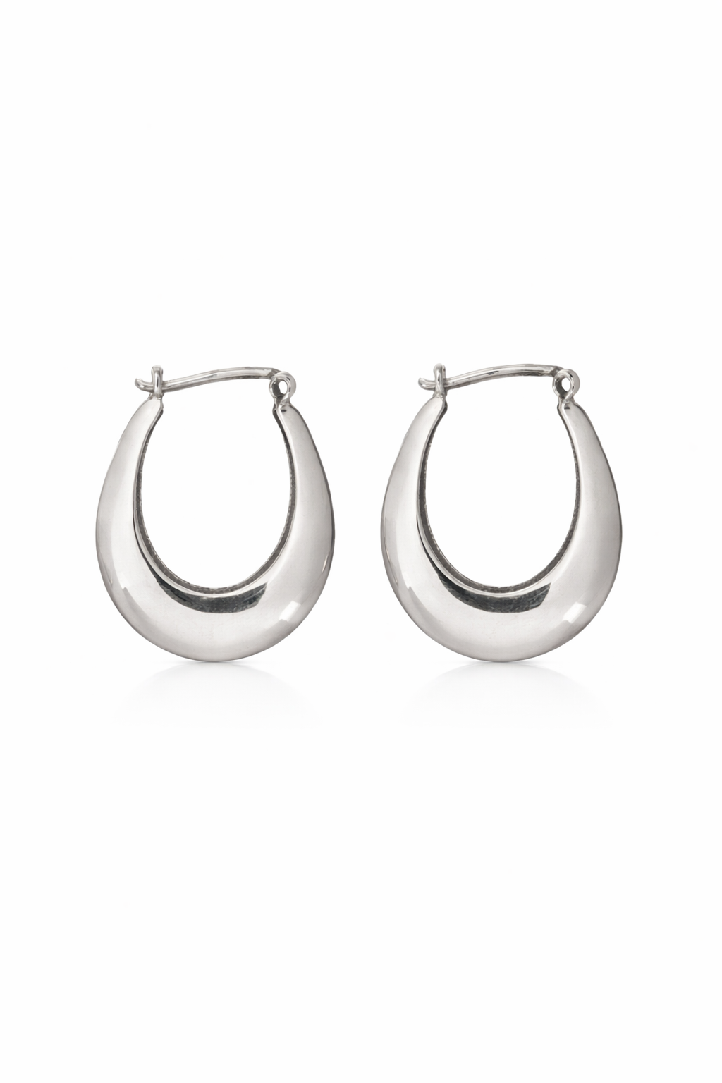 Handmade silver hoop earrings