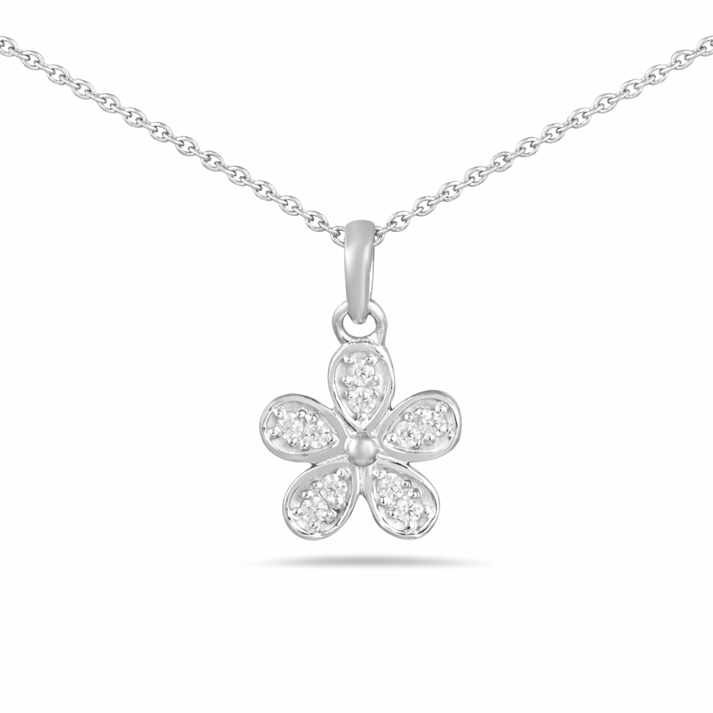 Diamond flower pendant