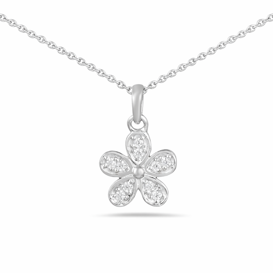 Diamond flower pendant