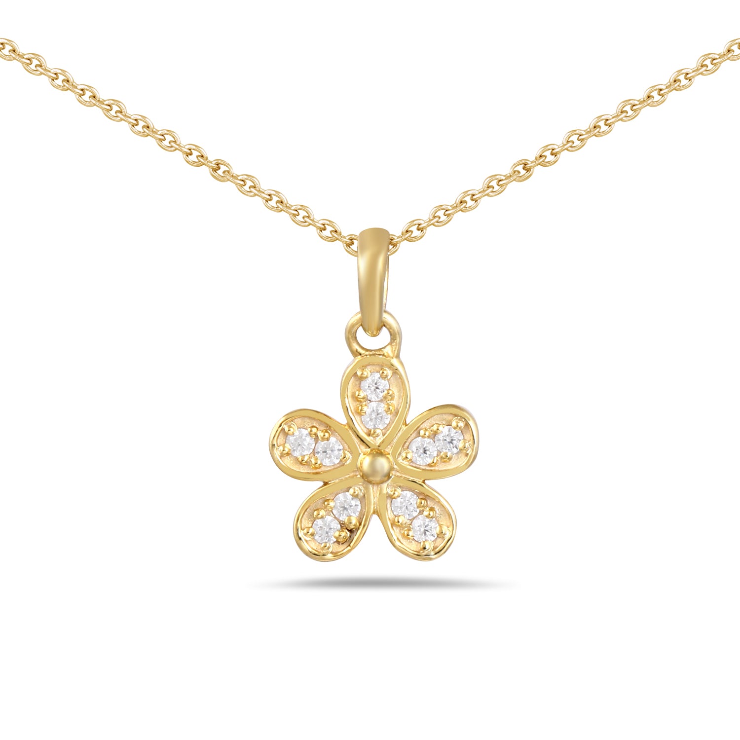 Diamond flower pendant2
