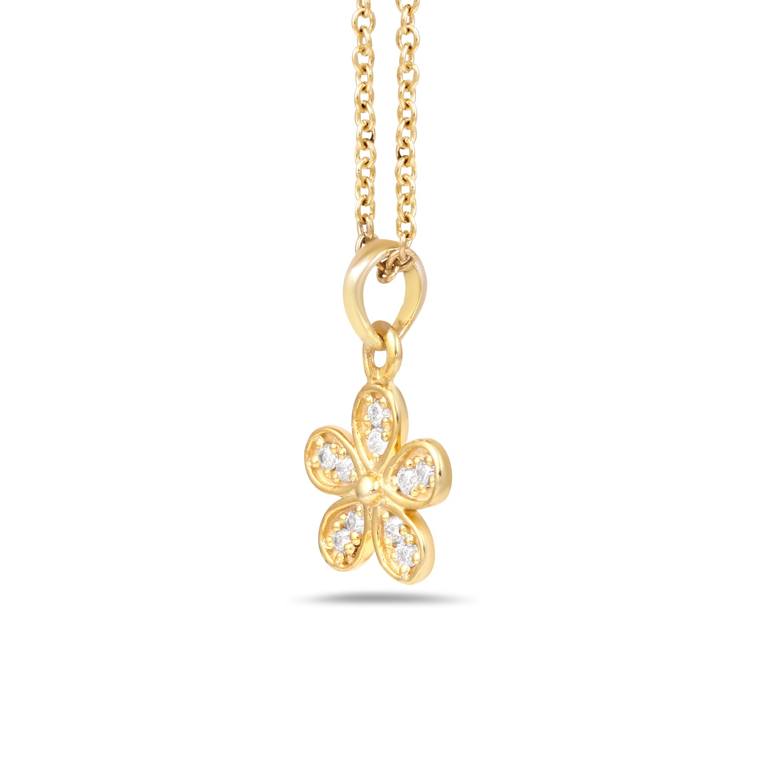 Diamond flower pendant3