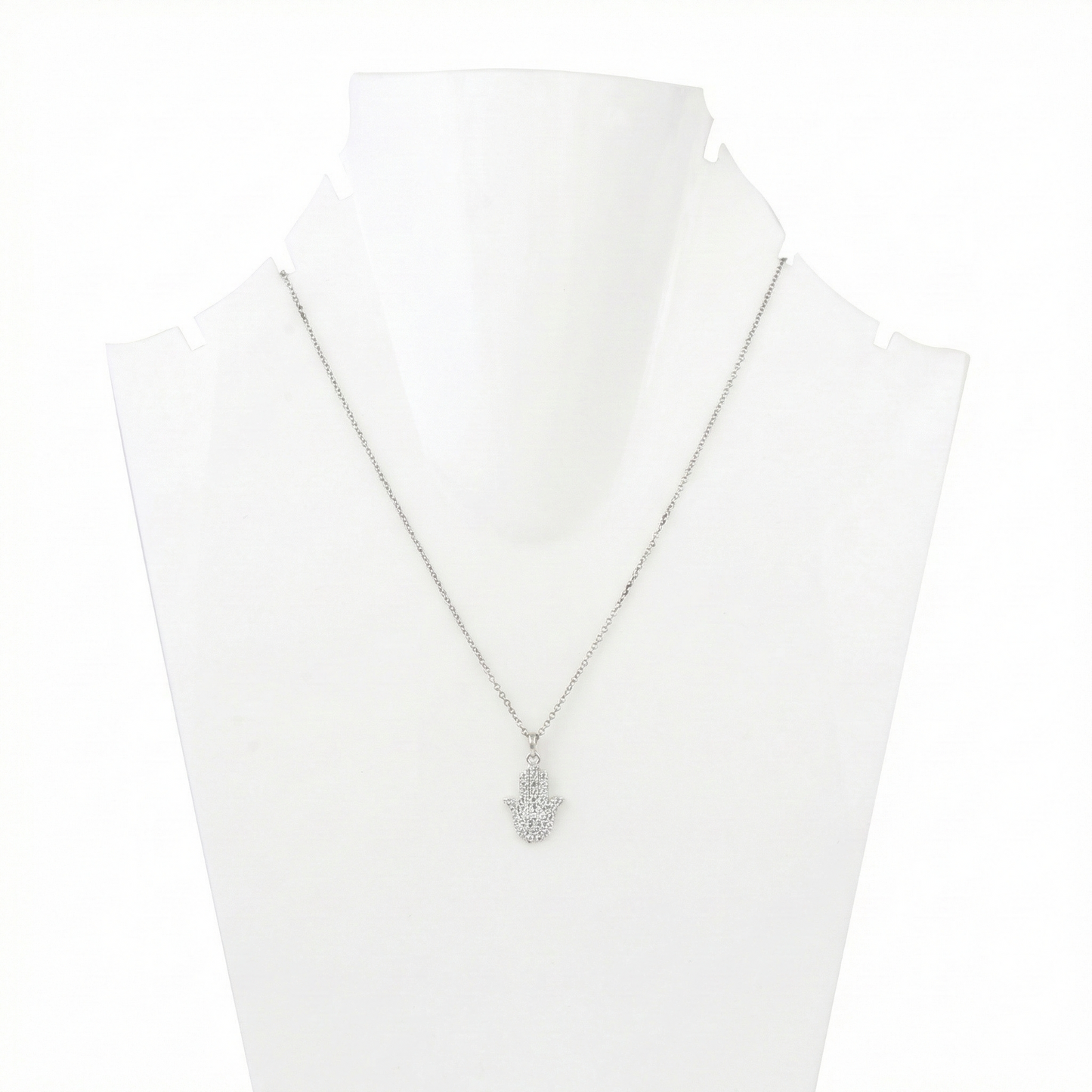 Hamsa Pave Moissanite Pendant