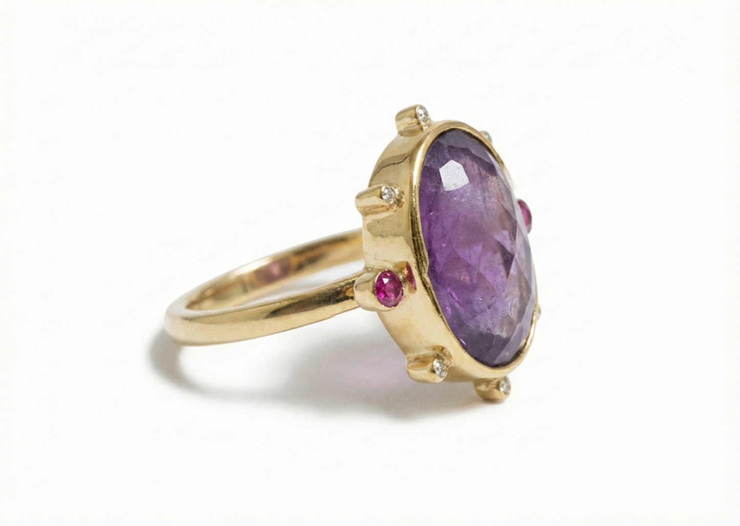 Handmade Cocktail Amethyst Ring