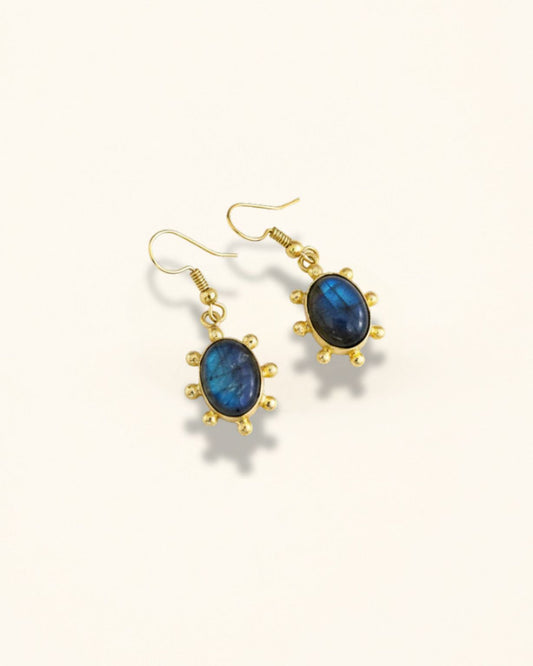 Handmade Labradorite Rava Drop Earring