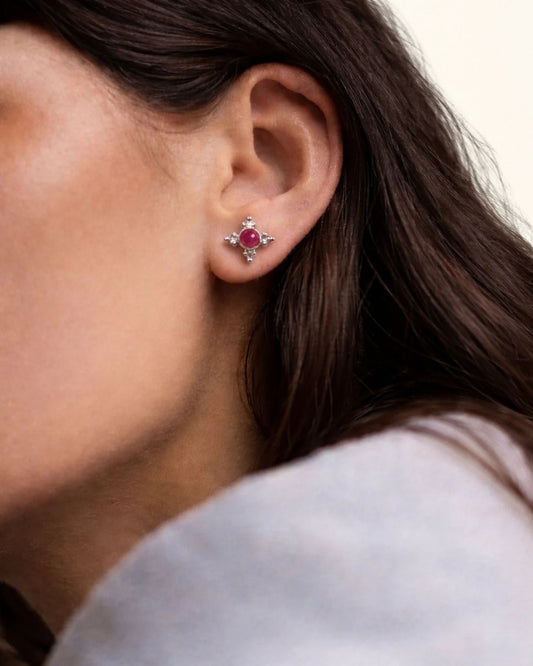 Handmade Pink Tourmaline Studs