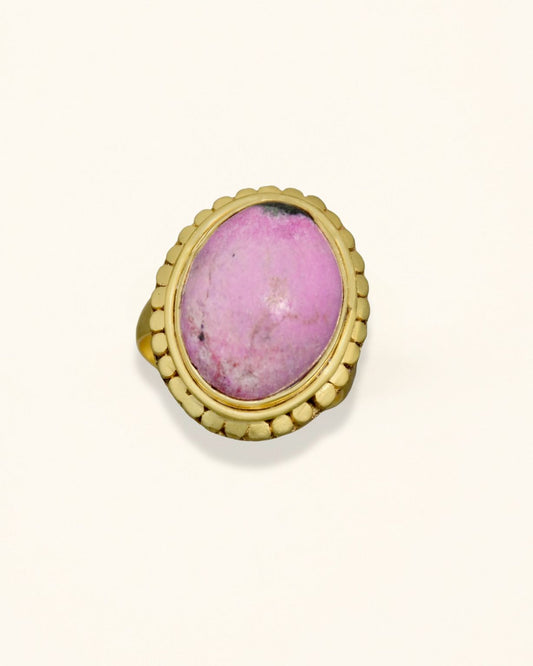 Handmade Pink Rhodonite Ring