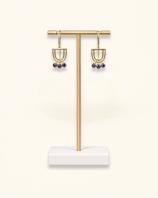 Handmade Amethyst Drop Earrings