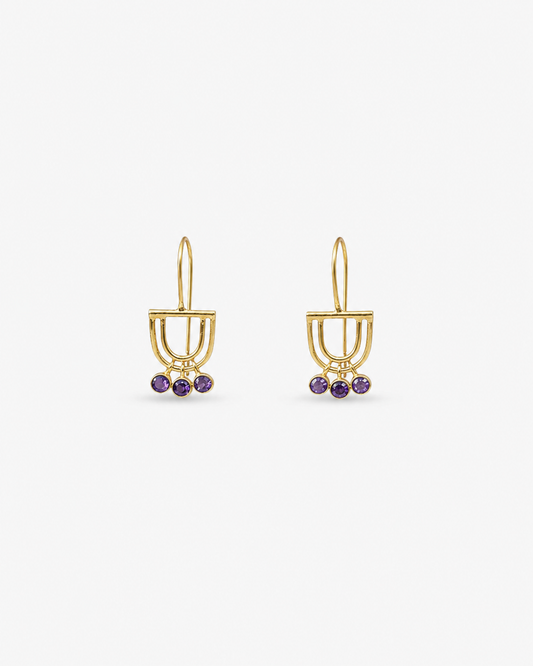 Handmade Amethyst Drop Earrings