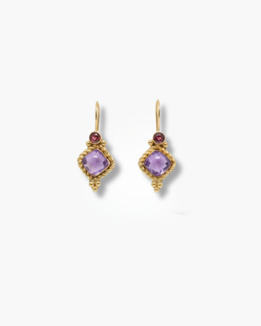 Handmade Amethyst Gemstone Earrings
