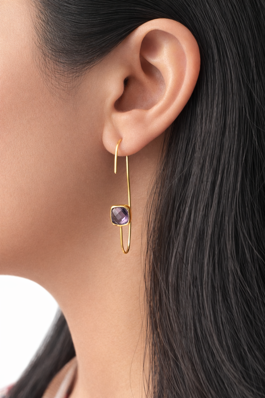 Handmade Amethyst Glow Drop Earrings1
