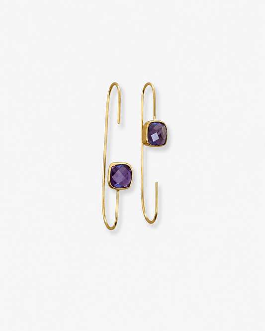 Handmade Amethyst Glow Drop Earrings