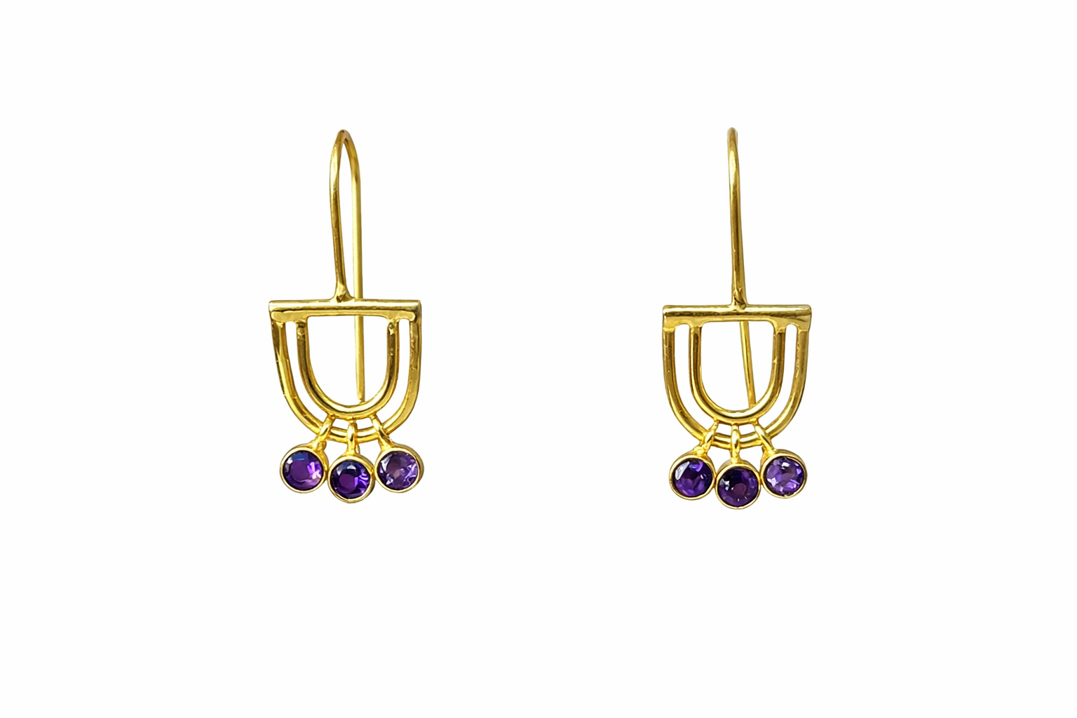 Handmade Amethyst Glow Earrings