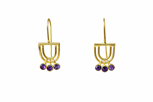 Handmade Amethyst Glow Earrings