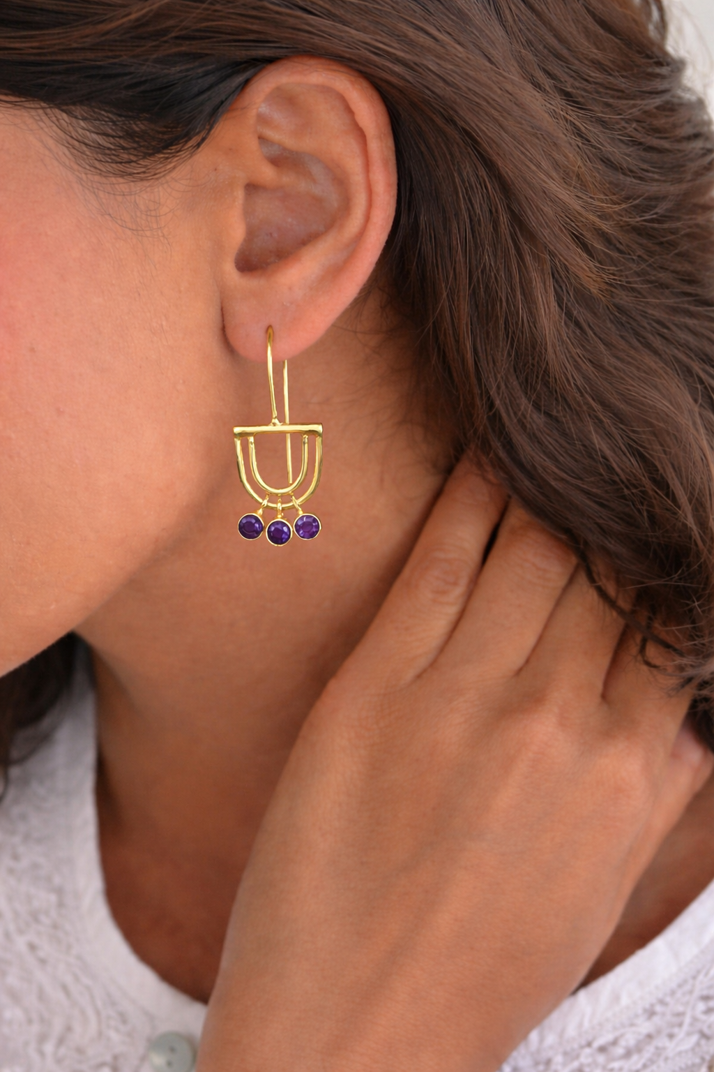 Handmade Amethyst Glow Earrings3