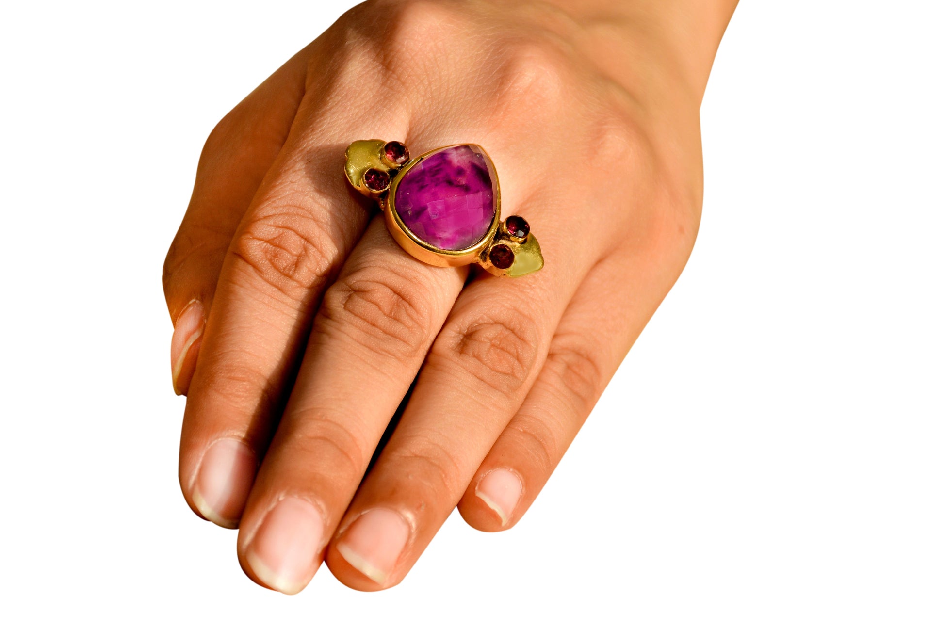 Handmade Amethyst cocktail ring1