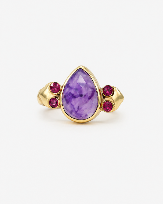 Handmade Amethyst cocktail ring
