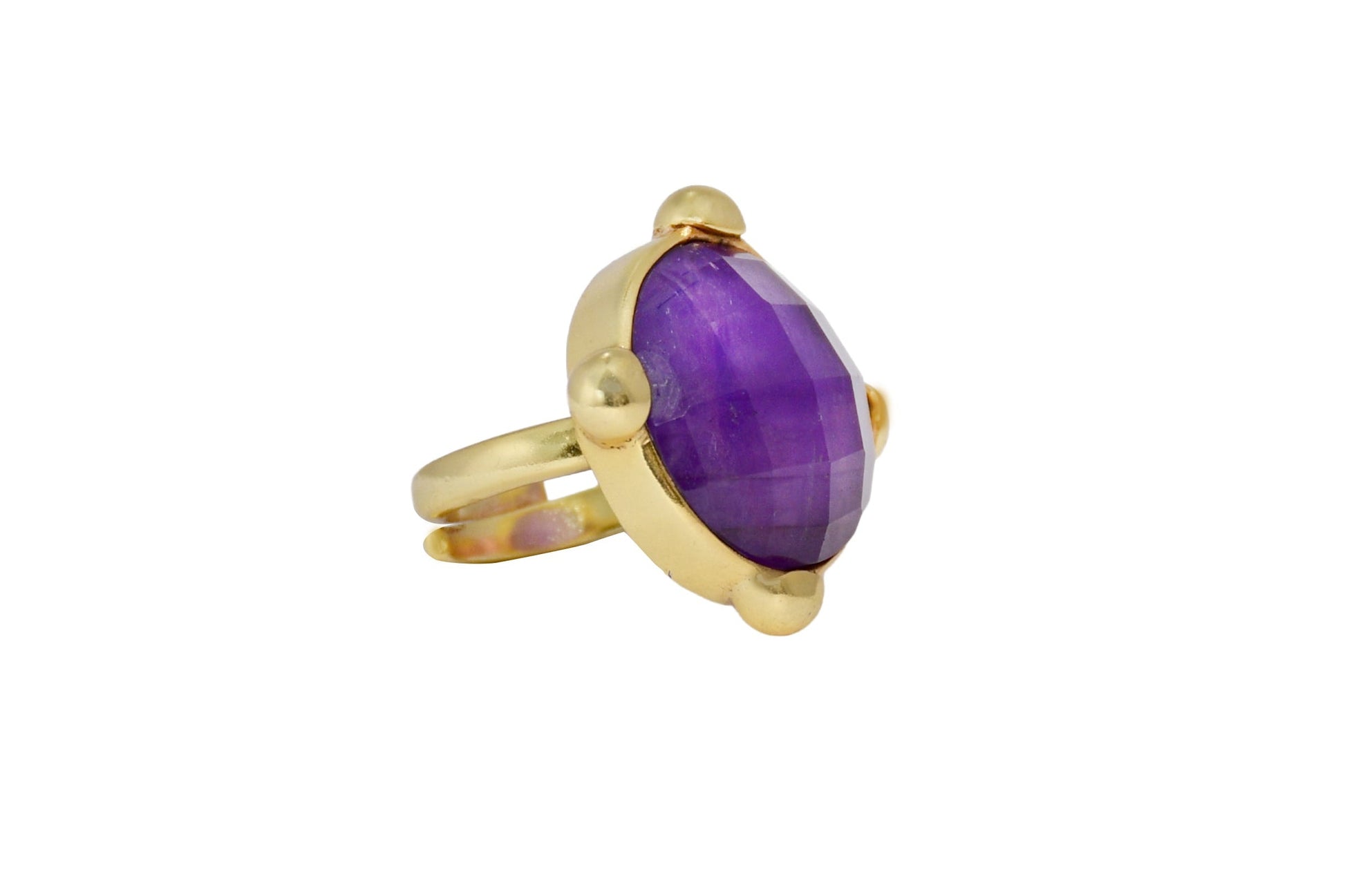 Handmade Amethyst gemstone ring1