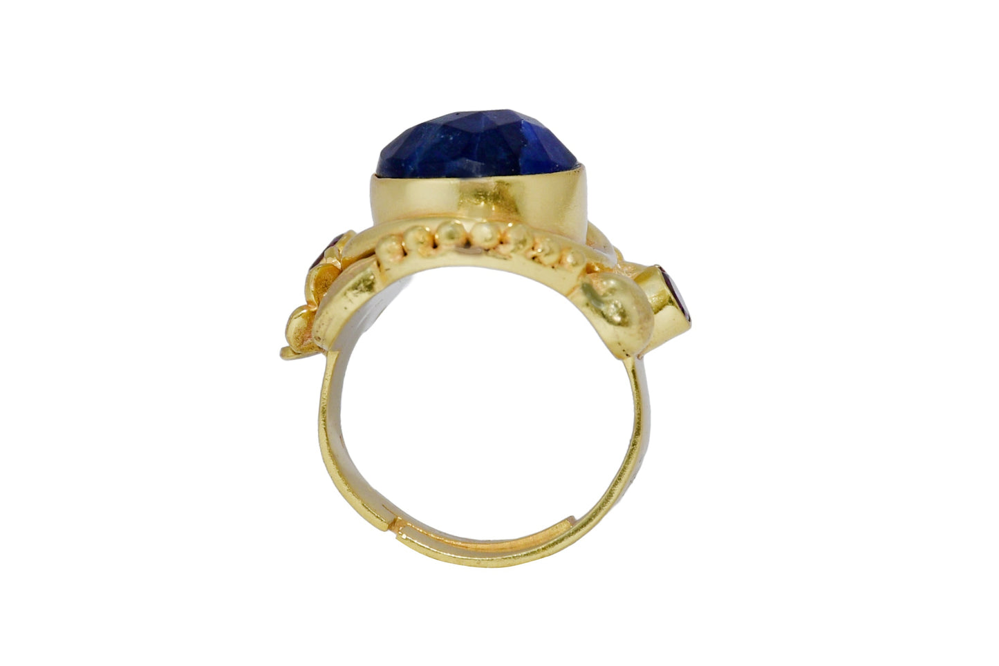 Handmade Boho Sodalite Floral Ring2