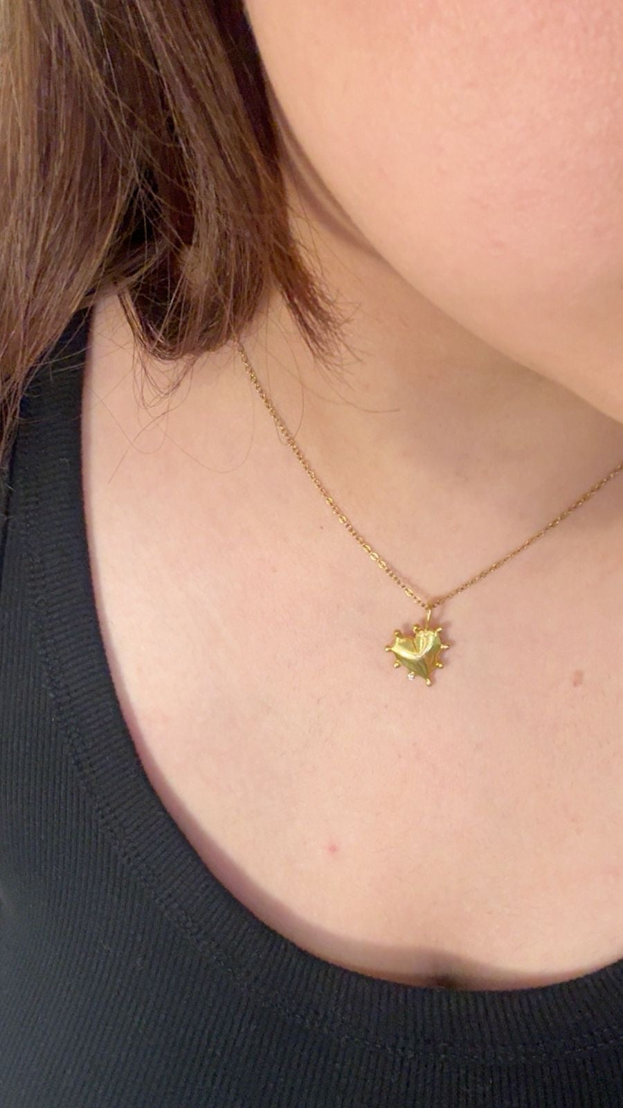 Handmade heart charm pendant 