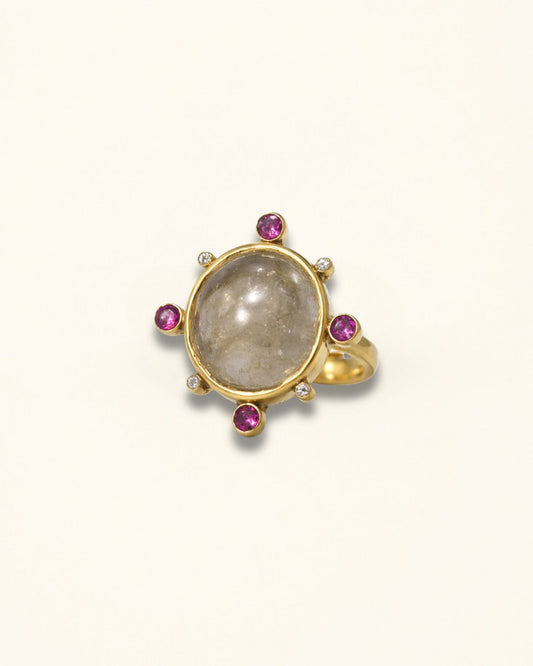 Handmade  Golden Rutilated Quartz Ring