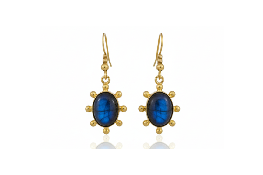 Handmade Labradorite Rava Drop Earring