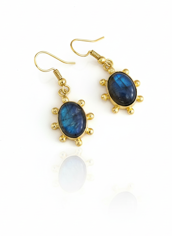 Handmade Labradorite Rava Drop Earring1