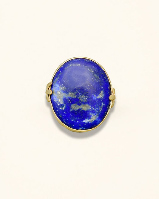 Handmade Lapis Lazuli Floral Ring