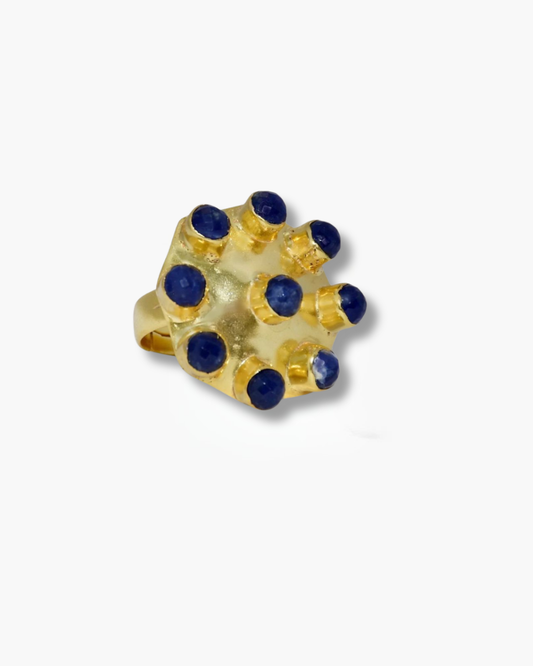 Handmade Nautral Sodailte gemstone ring