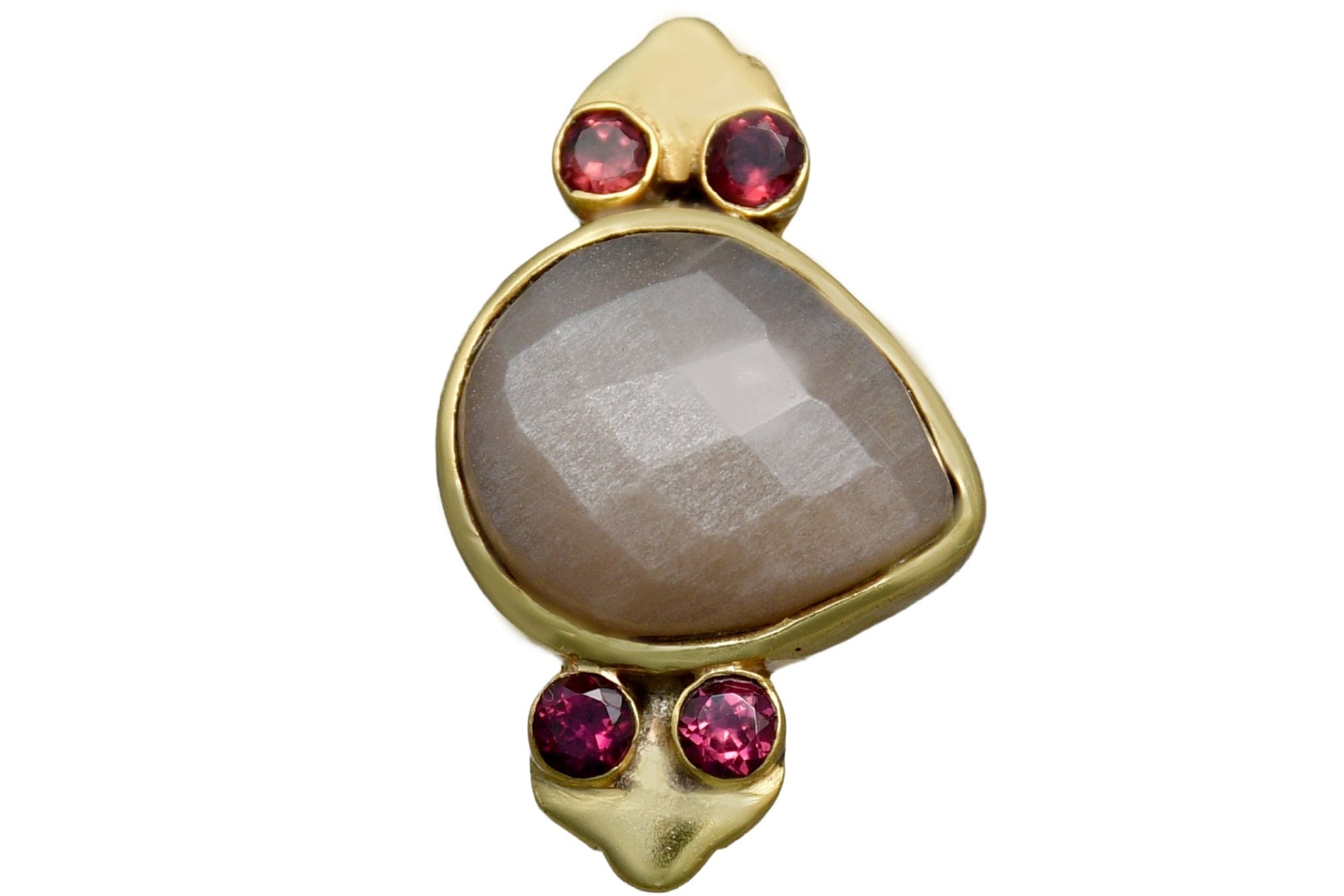 Handmade Pear Peachy Moonstone Ring