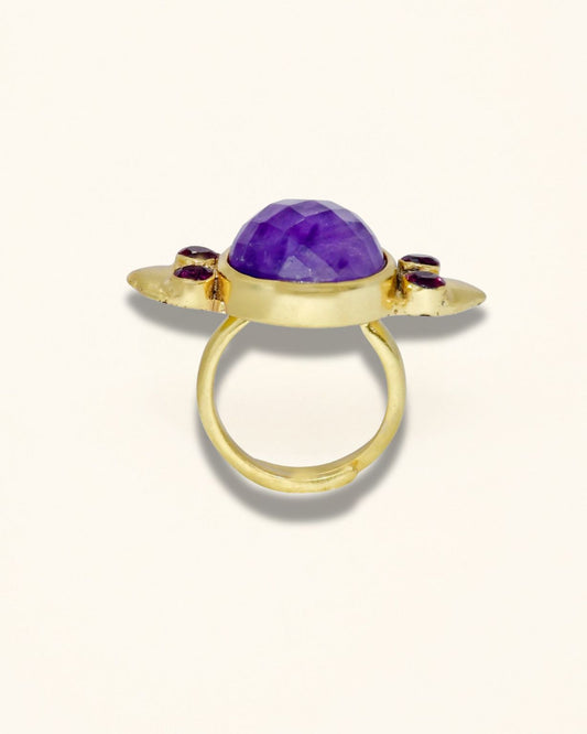 Handmade Amethyst cocktail ring