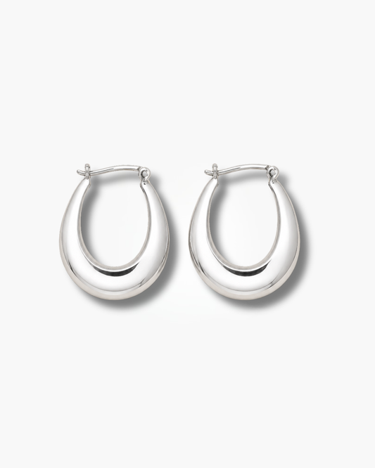 Handmade Silver Hoop Earrings
