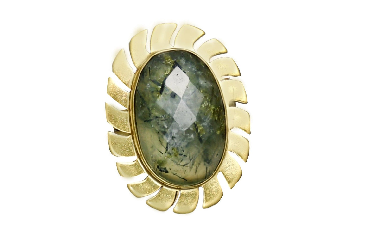 Handmade Tiger’s Eye in a checker-cut Ring