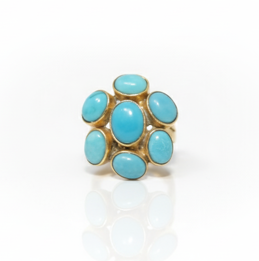 Handmade Turquoise Cabochon Ring2